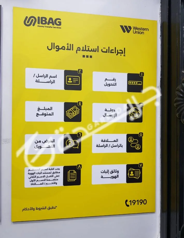 إجرءات تسليم وتحويل الأموال من ويسترن ينيون إجرءات تسليم وتحويل الأموال من ويسترن ينيون