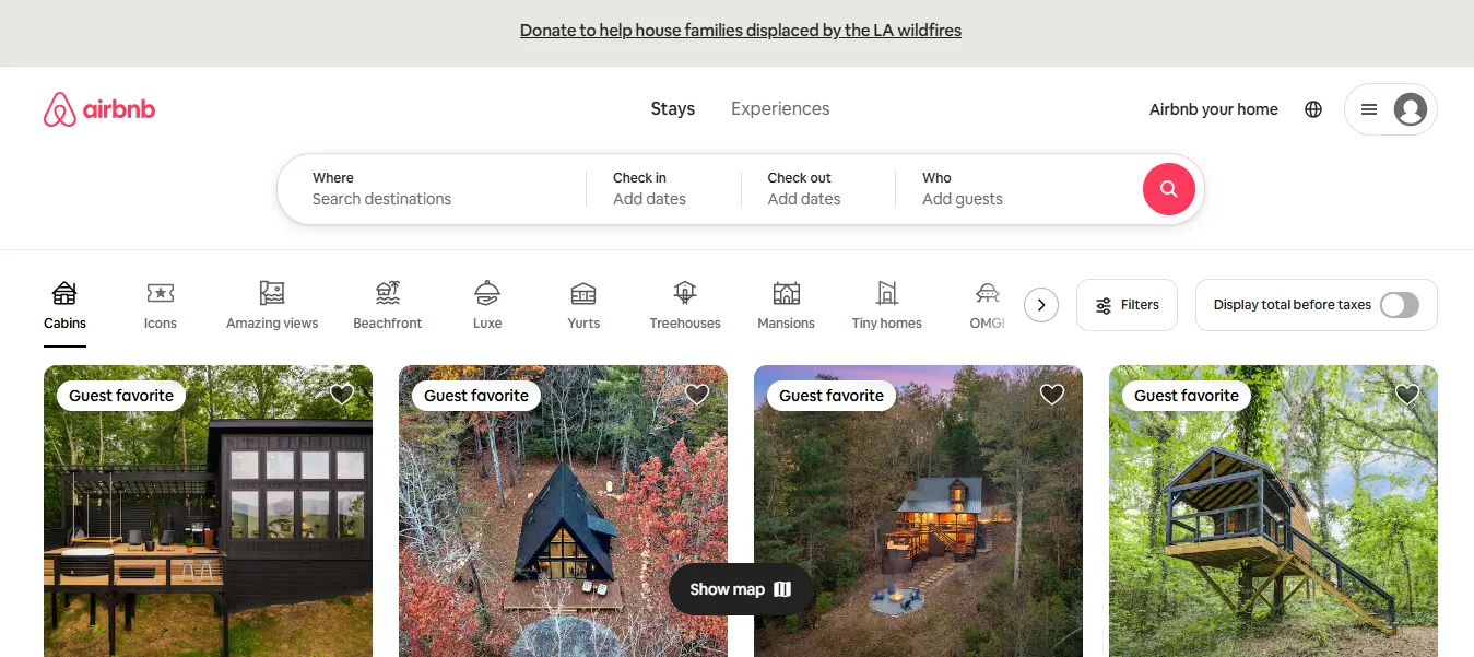 موقع AirBnB موقع AirBnB