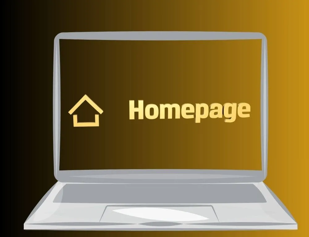 الصفحة الرئيسية لموقع إلكتروني