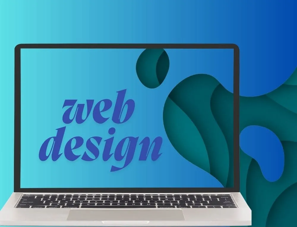 شاشة لاب توب تعرض تصميم موقع