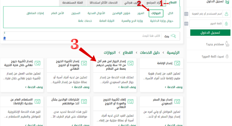 خطوات اصدار جواز سفر للاطفال السعوديين