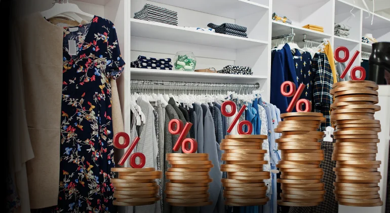نسبة أرباح التجارة في مجال الملابس