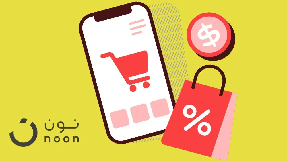 هاتف محمول يعرض عربة تسوق