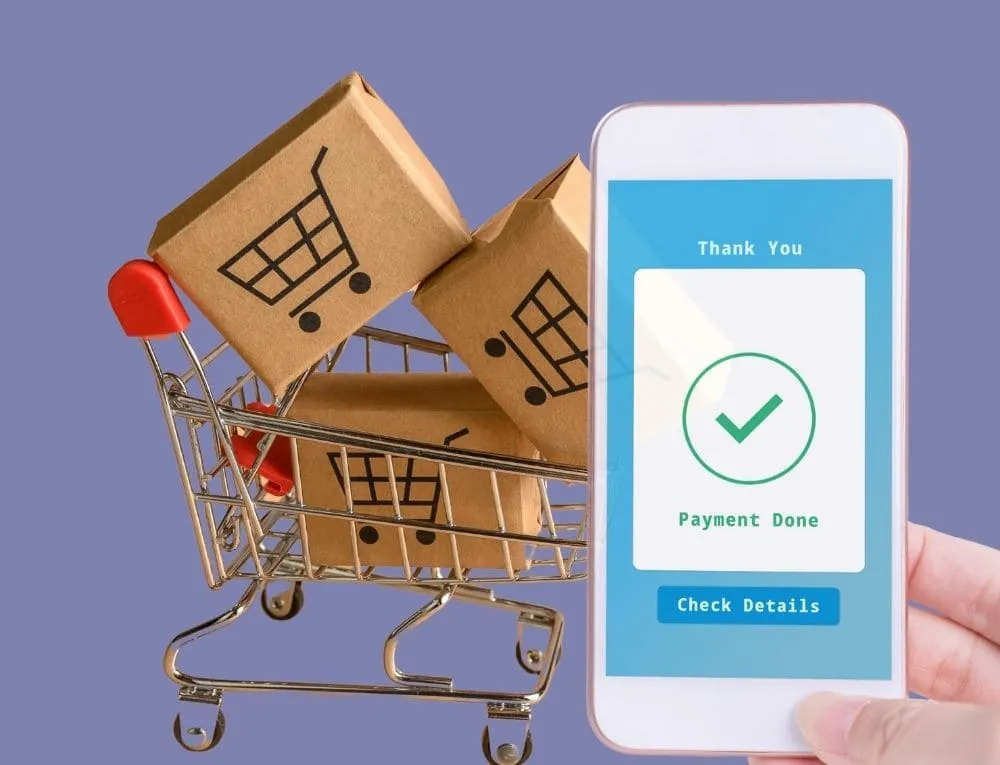 هاتف محمول يظهر تأكيد الدفع الإلكتروني هاتف محمول يظهر تأكيد الدفع الإلكتروني